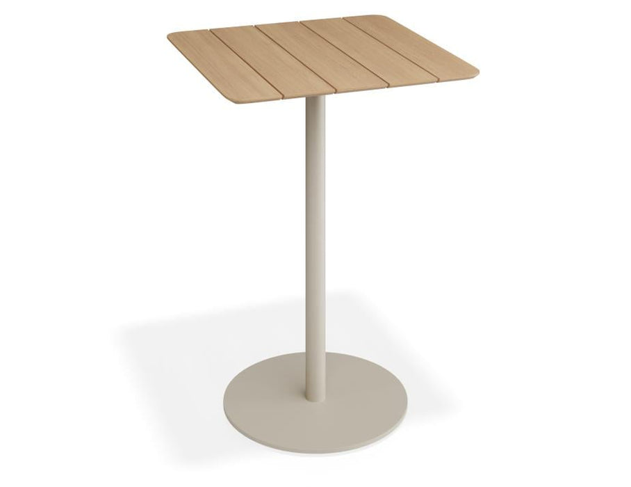 Roku High Bar Teak Table - Outdoor - Latte - 75 x 75cm Table Top