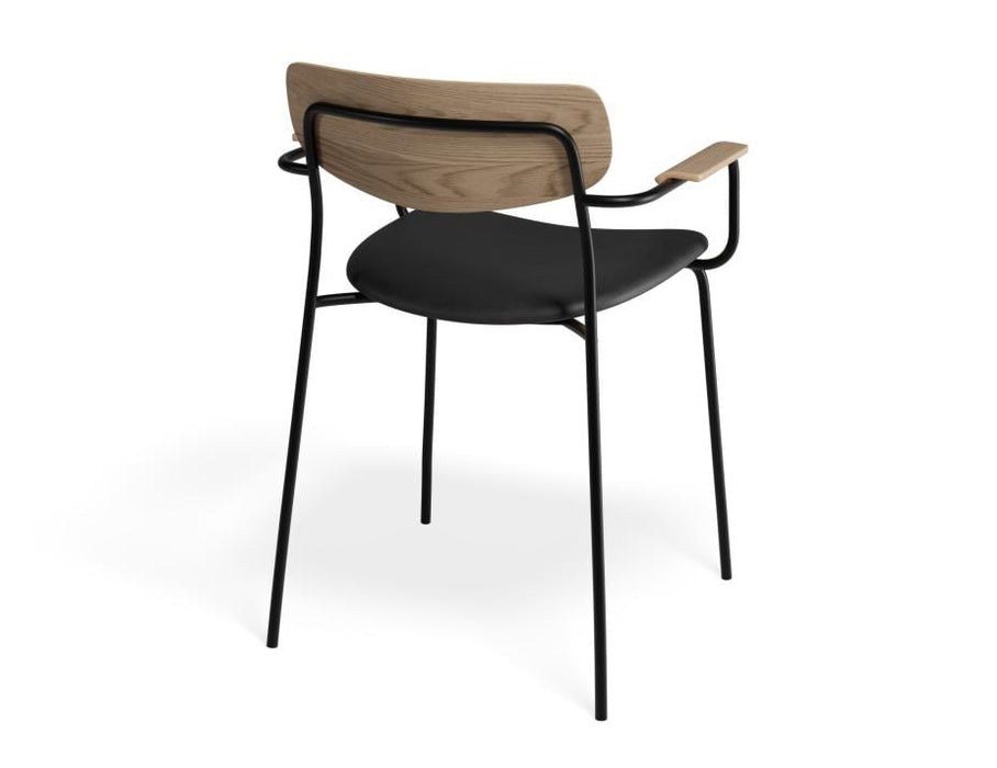 Rylie Armchair - Natural - Upholstered - Green Vintage Vegan Leather Seat
