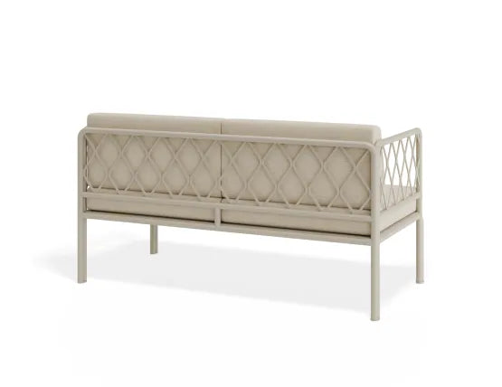 Seville 2 Seater Sofa - Latte - Outdoor, Aluminium, 147cm W