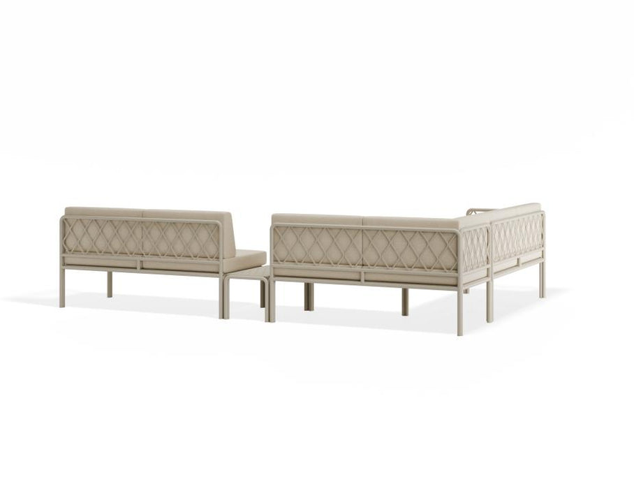 Seville Config I Corner Sofa - Latte - Outdoor - Husk Cushions