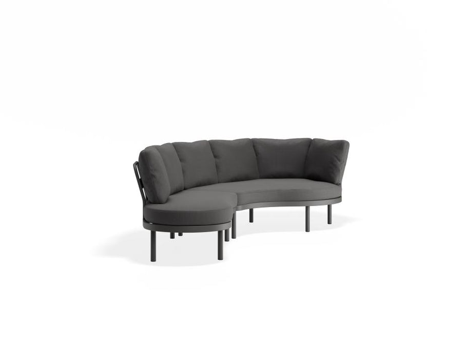 Aluna Sofa Left End Open - Charcoal - Outdoor