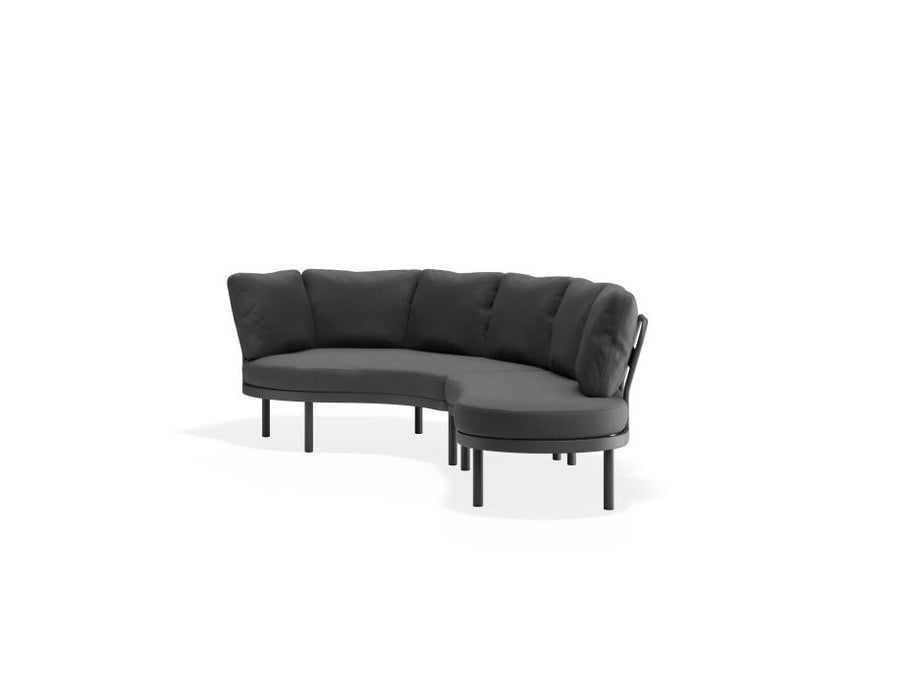 Aluna Sofa Right End Open - Charcoal - Outdoor