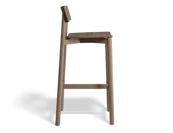 Andi Bar Stool - Walnut - 66cm Seat Height (Kitchen Bench height)