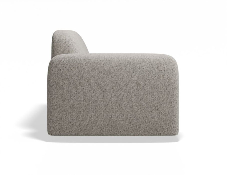 Atticus Modular Sofa Section - Left Arm - Oyster Grey Fabric