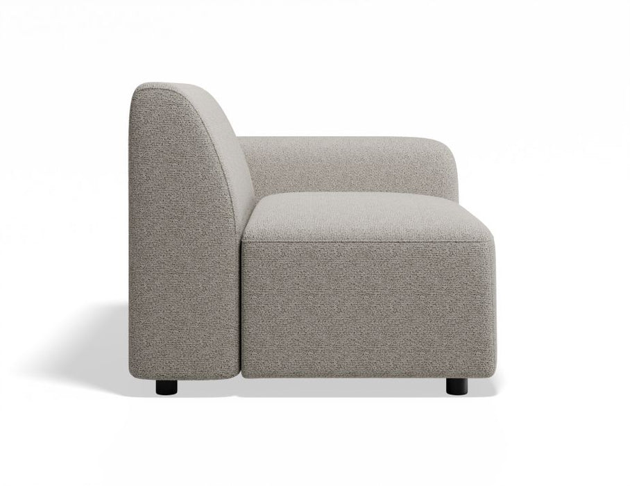 Atticus Modular Sofa Section - Right Arm - Oyster Grey Fabric