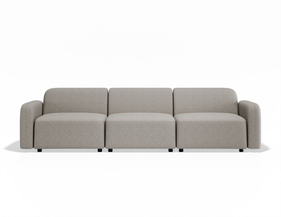 Atticus Modular Sofa - 3 Seater - Oyster Grey Fabric