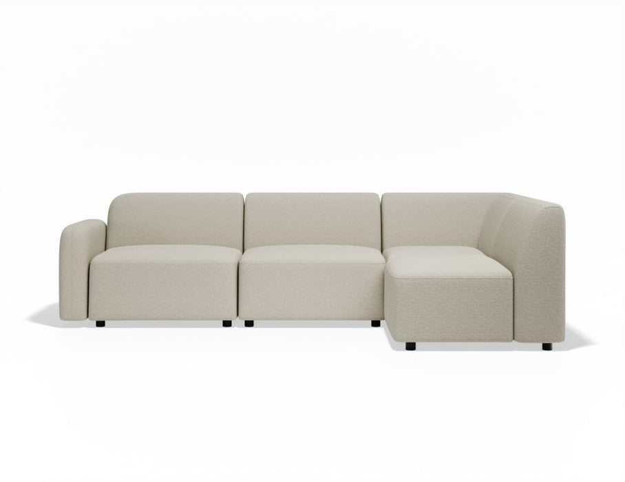 Atticus Modular Sofa - Configuration A Right Chaise Return - Ivory Cream Fabric