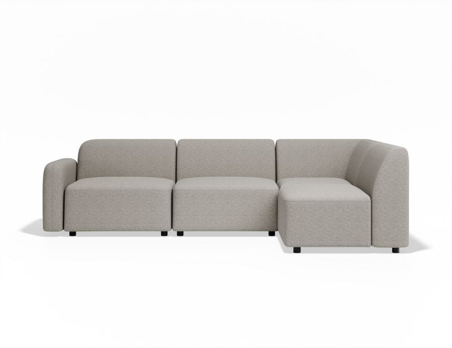 Atticus Modular Sofa - Configuration A Right Chaise Return - Oyster Grey Fabric