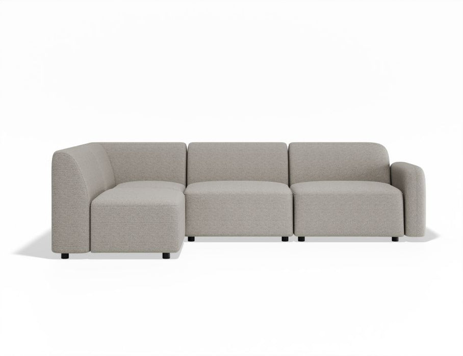 Atticus Modular Sofa - Configuration B Left Chaise Return - Oyster Grey Fabric