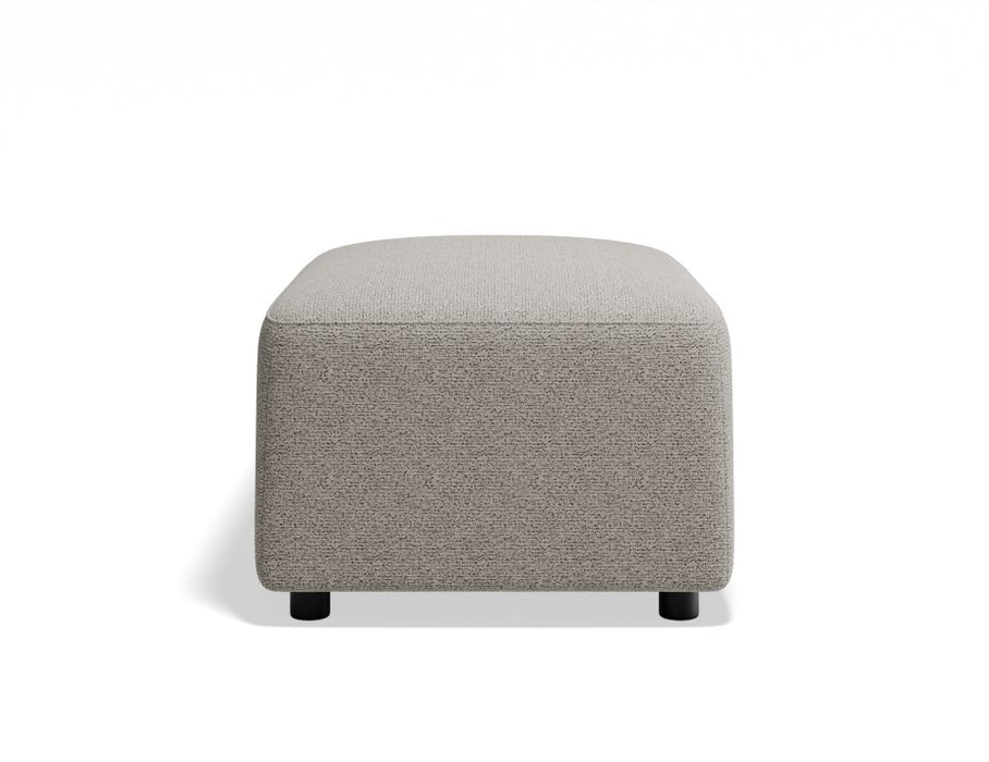 Atticus Ottoman - Oyster Grey Fabric