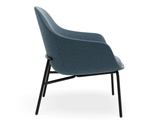Core Lounge Chair - 4 Post Base - Blue, Metal
