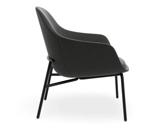 Core Lounge Chair - 4 Post Base - Dark Grey, Metal
