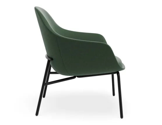 Core Lounge Chair - 4 Post Base - Green, Metal