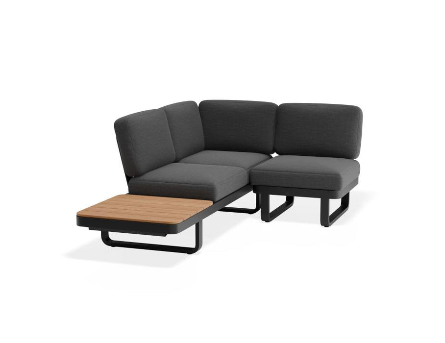 Delmar Config D - Outdoor - Charcoal - Granite Grey Cushions