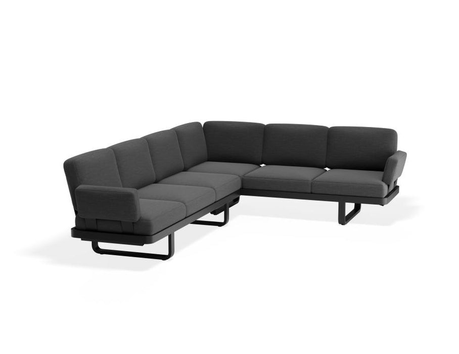 Delmar Config E - Outdoor - Charcoal - Granite Grey Cushions