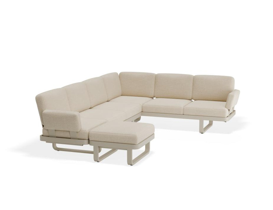 Delmar Config F - Outdoor - Latte - Husk Cushions