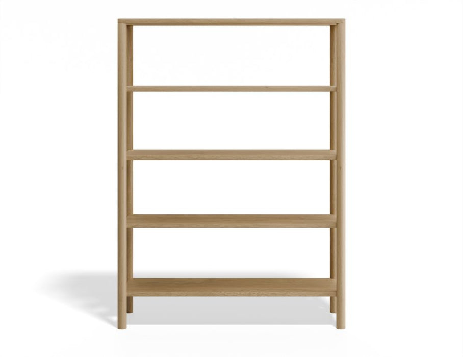 Nordica Large Bookshelf - 4 Tier - Solid Oak