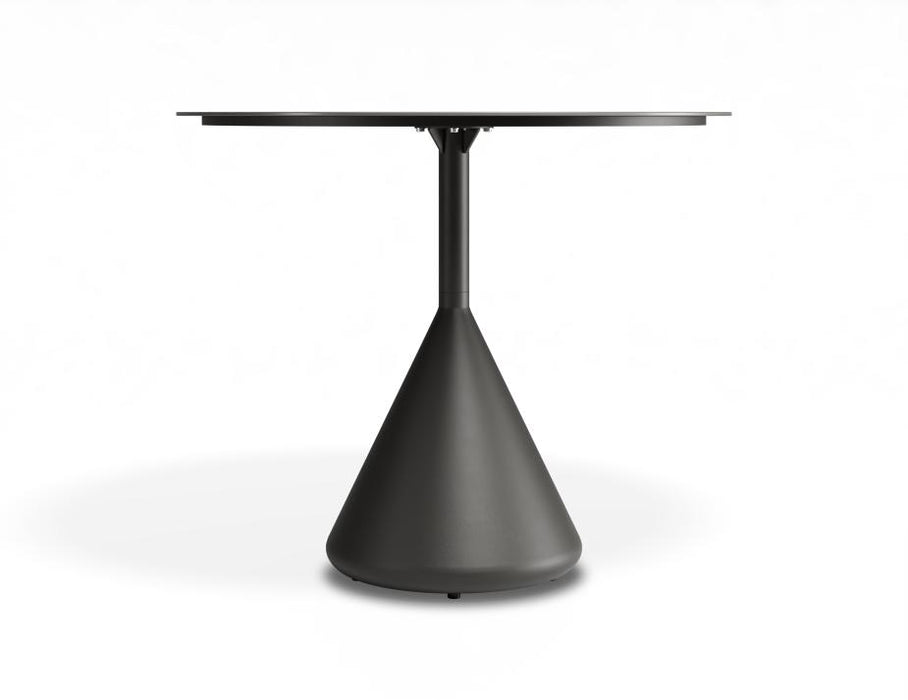 Kora Cafe Table 90cm Dia - Outdoor - Charcoal - Basalt Ceramic Top