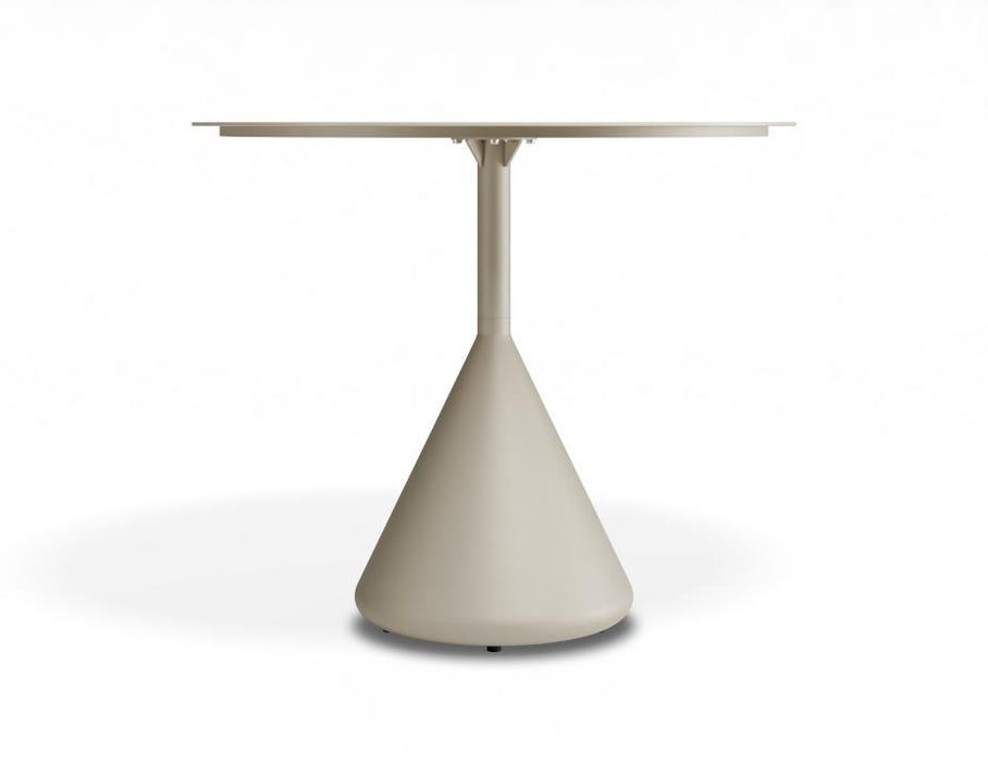 Kora Cafe Table 90cm Dia - Outdoor - Latte - Dune Ceramic Top