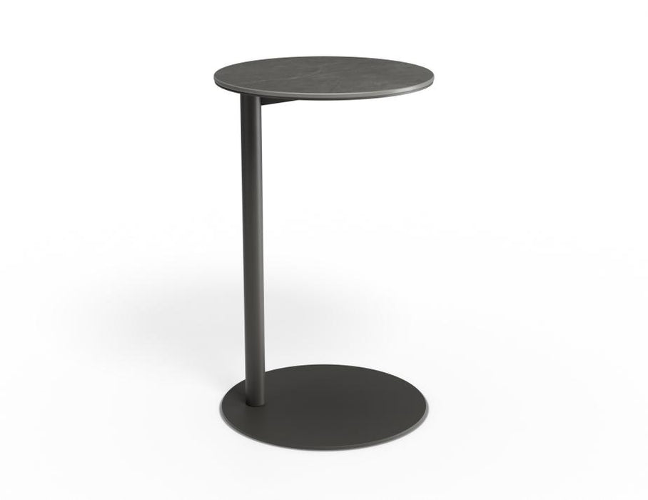 Lira Side Table - Outdoor - Charcoal - Basalt Ceramic