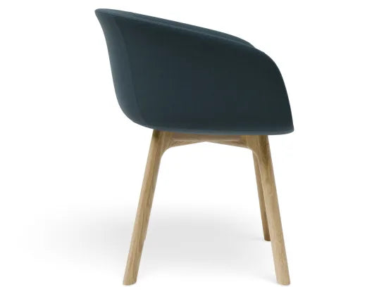 Lonsdale Armchair - Natural - Blue Fabric