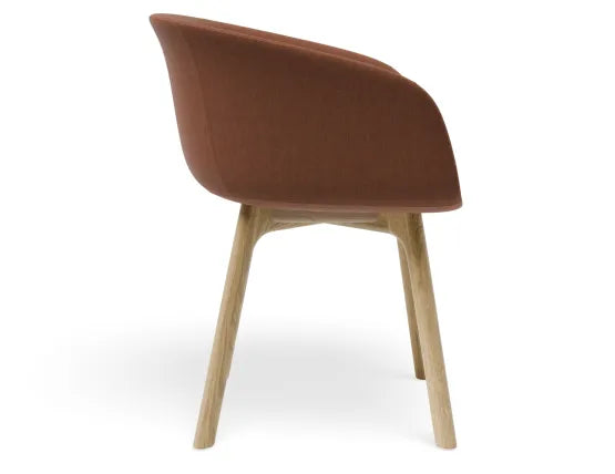 Lonsdale Armchair - Natural - Terracotta Brown Fabric
