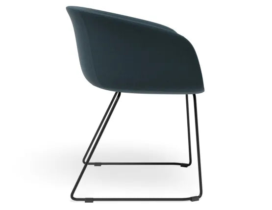 Lonsdale Armchair - Sled - Blue Fabric