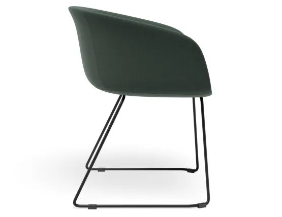 Lonsdale Armchair - Sled - Green Fabric