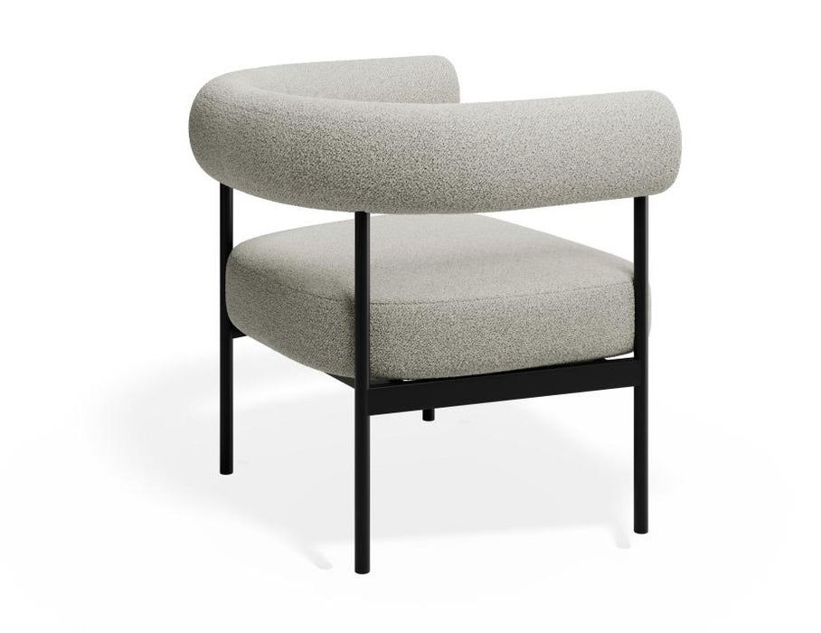 Marlowe Occasional Chair - Black Legs - Ivory Cream Fabric