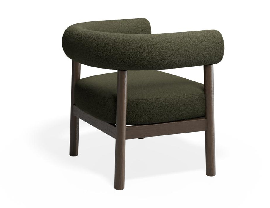 Marlowe Occasional Chair - Smoked Oak Legs - Hunter Green Fabric