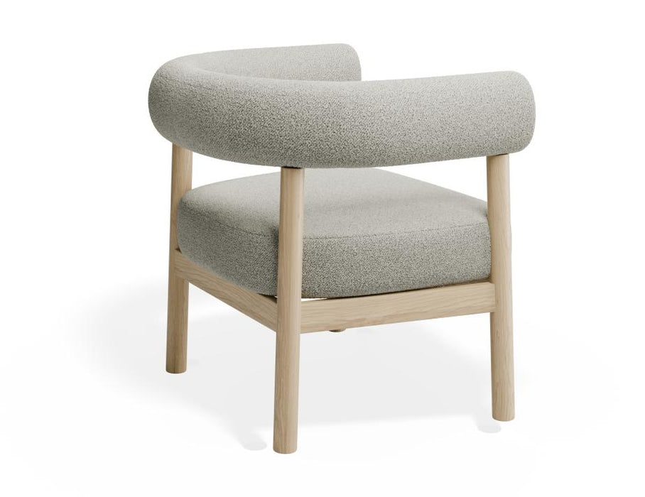 Marlowe Occasional Chair - Natural Oak Legs - Ivory Cream Fabric