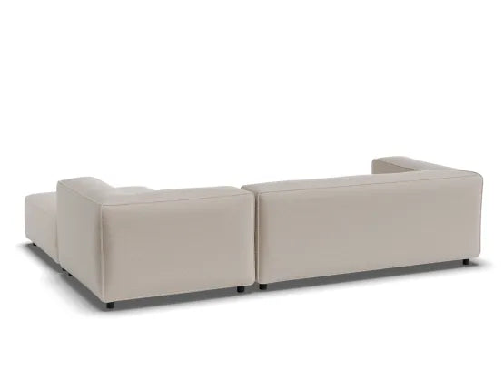Nolia Modular Sofa - 3 Seater with Ottoman - Beige - 3 Seater with Right Ottoman, 104cm W
