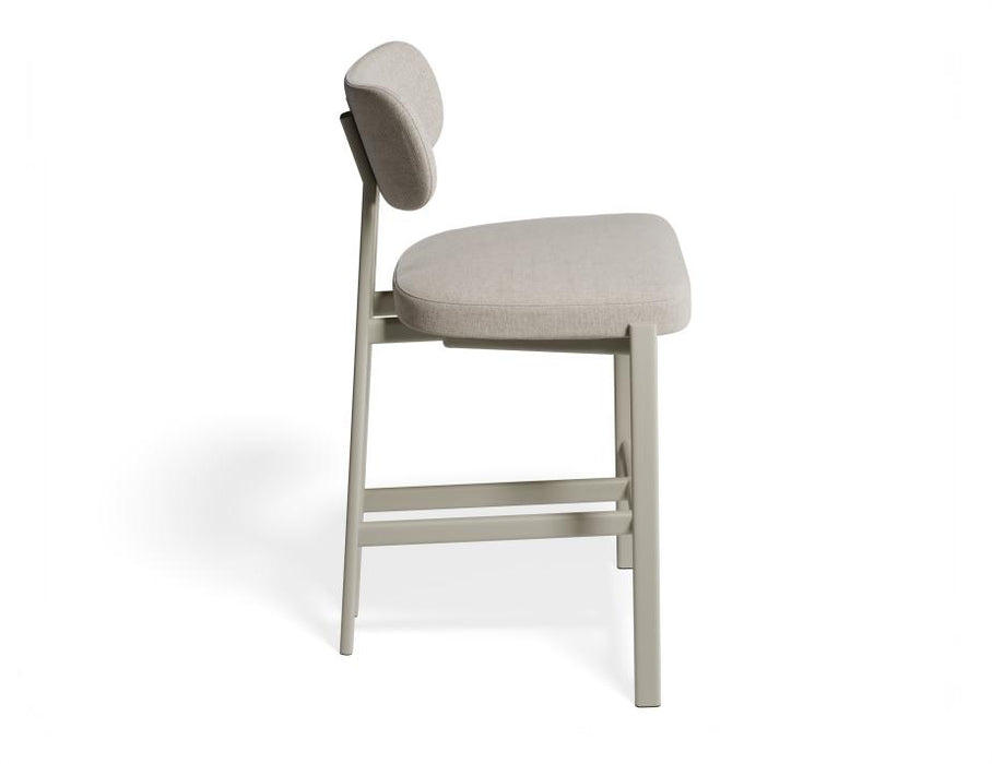 Nova Kitchen Stool - Dove Legs - Shell Fabric