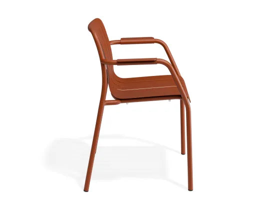 Roku Armchair - Outdoor - Papaya - Chair Only, Aluminium