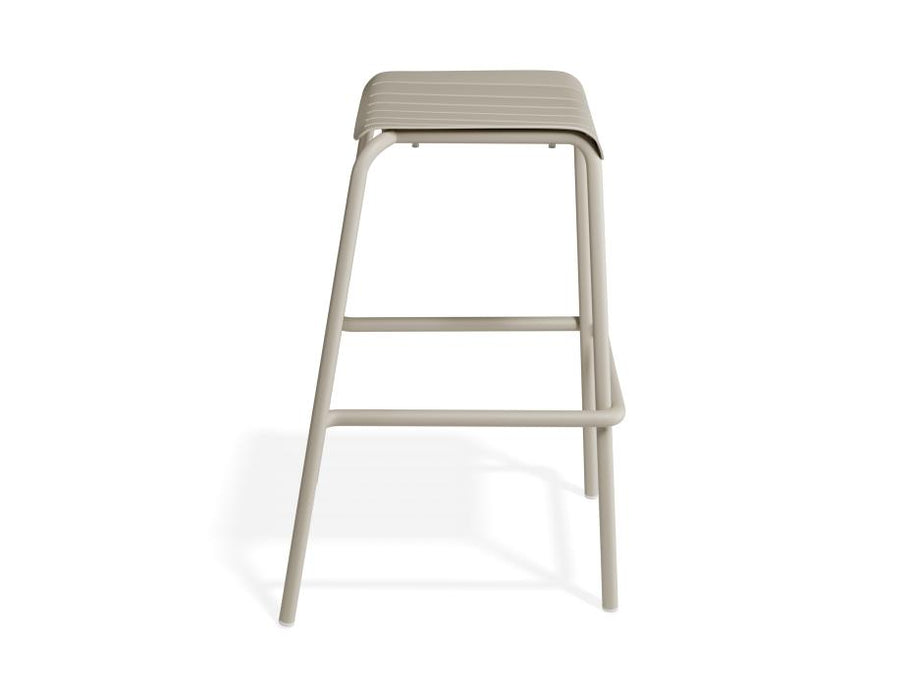 Roku Backless Bar Stool - Outdoor - Latte