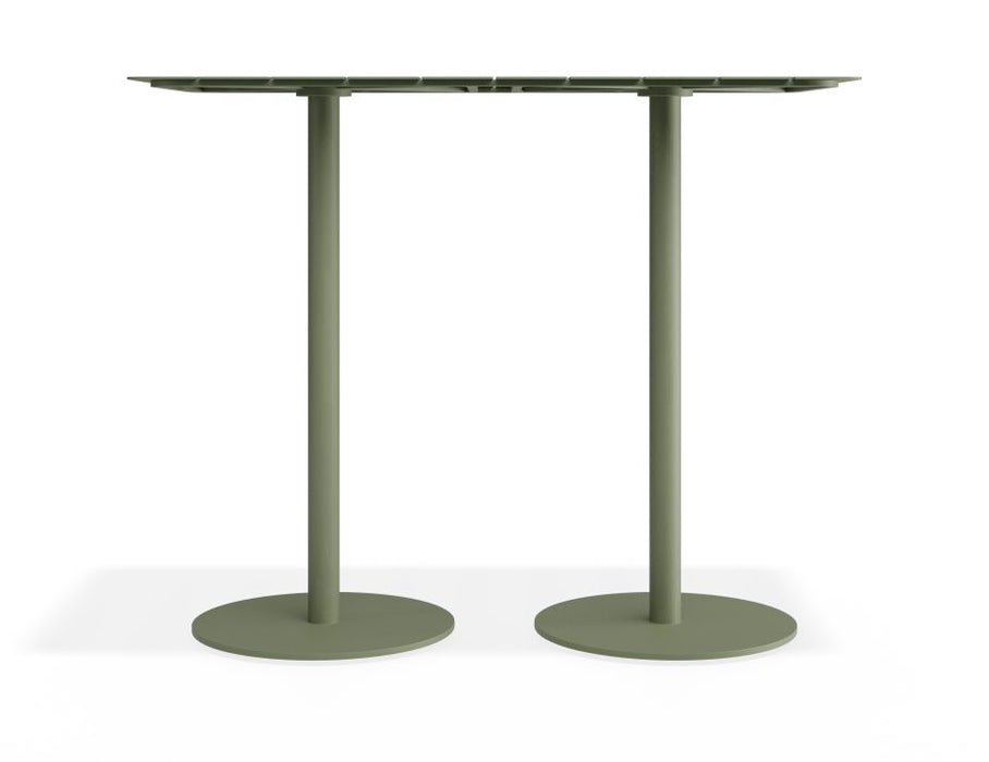 Roku Rectangle High Bar Table - Outdoor - Matte Green