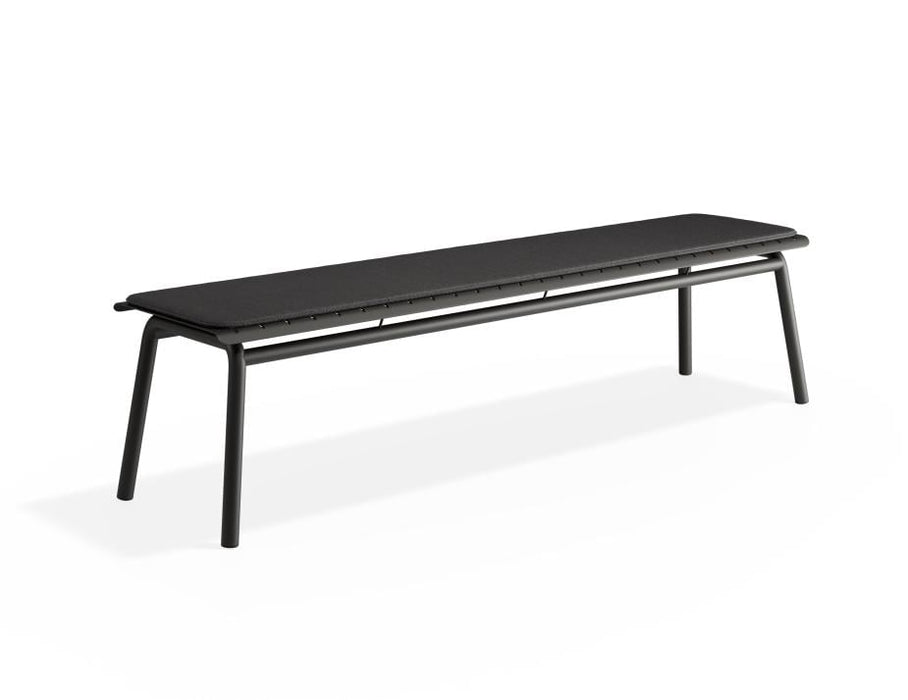 Roku Bench 190cm - Outdoor - Charcoal - Bench with Husk Cushion