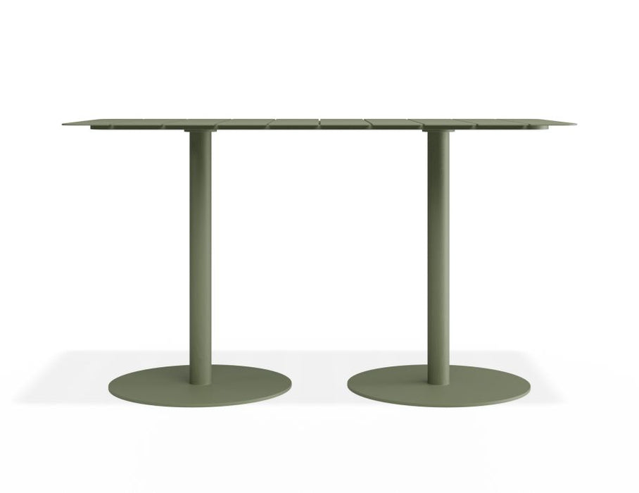 Roku Rectangle Cafe Table - Outdoor - Eucalyptus Green