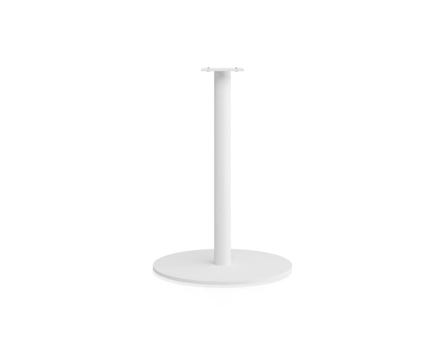 Roku Cafe Table Base and Pole 71cm White - 55cm Base