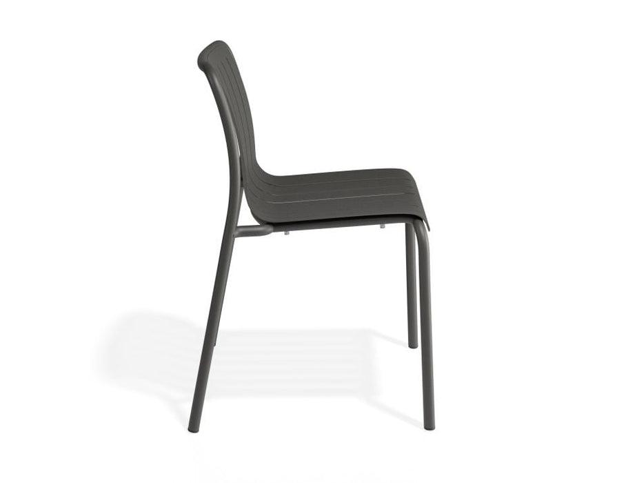 Roku Dining Chair - Outdoor - Charcoal - Chair with Granite Grey Cushion