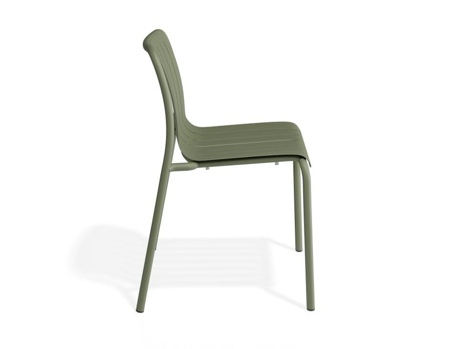 Roku Dining Chair - Outdoor - Eucalyptus Green - Chair with Terracotta Cushion