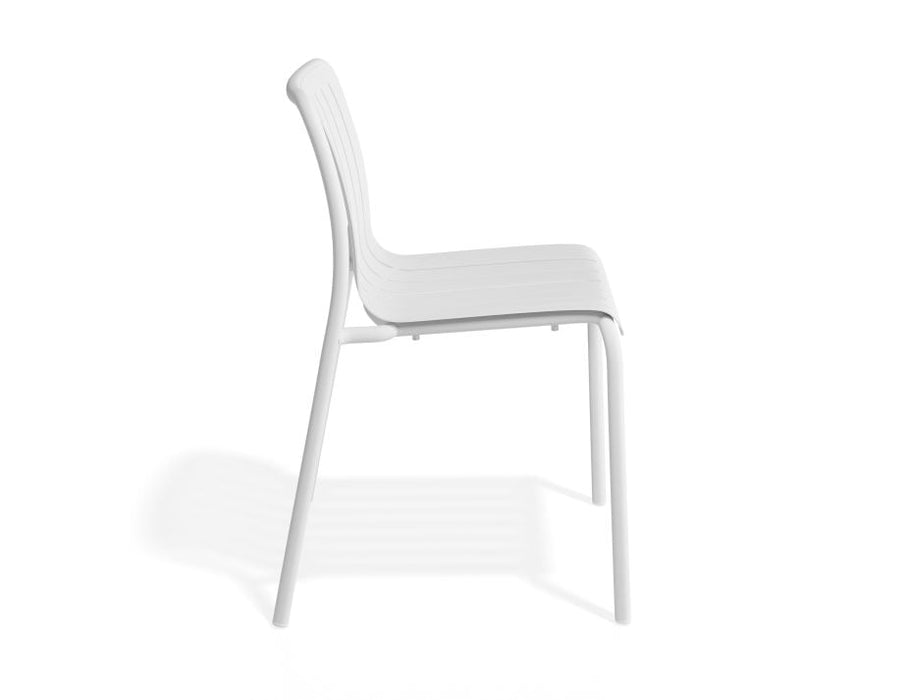 Roku Dining Chair - Outdoor - White - Chair with Husk Cushion