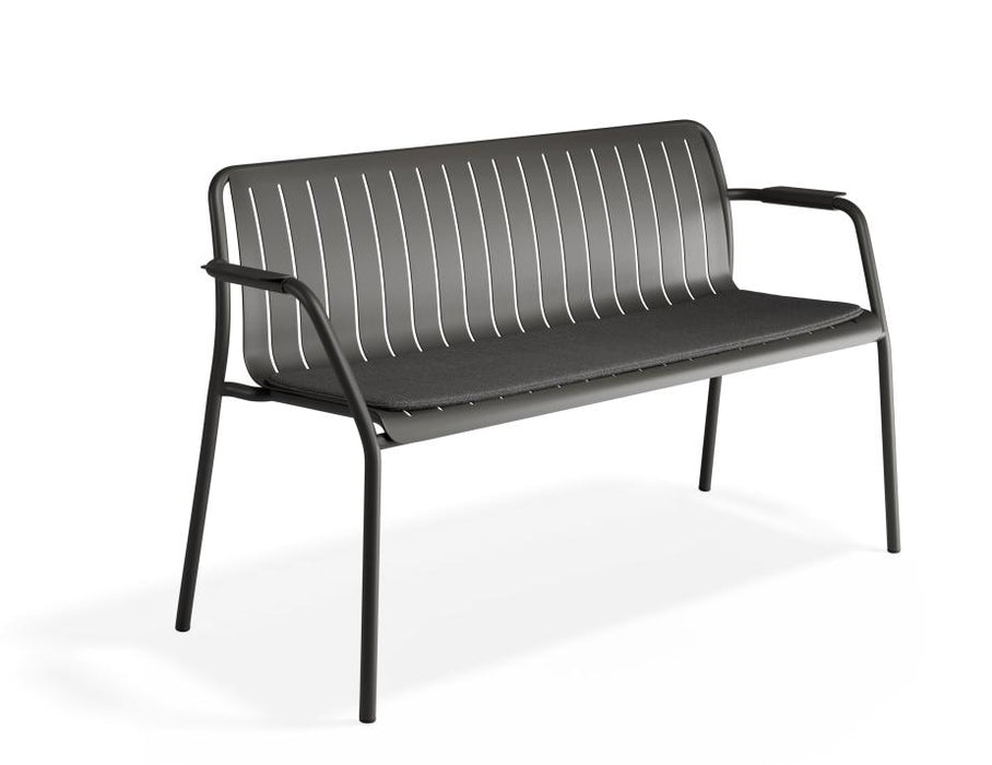 Roku Garden Bench 125cm - Outdoor - Charcoal - Chair Only