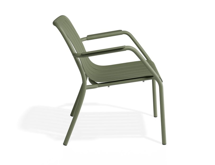 Roku Lounge Chair - Outdoor - Eucalyptus Green - Chair with Granite Grey Cushion