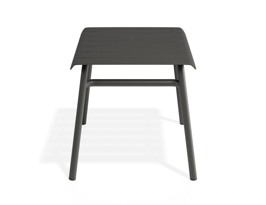 Roku Outdoor Low Stool Footrest in Matt Charcoal
