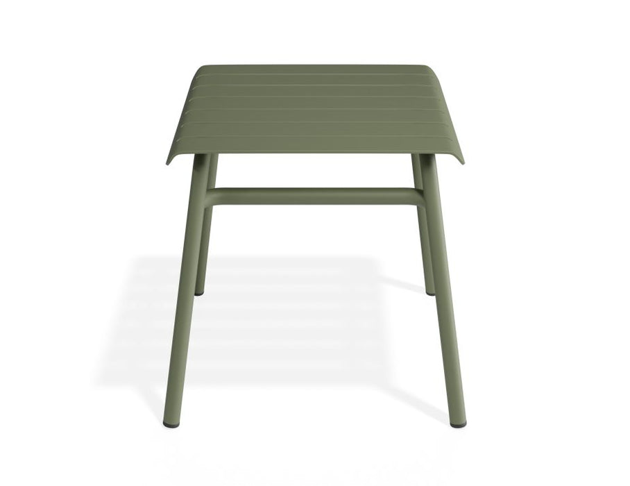 Roku Outdoor Low Stool Footrest in Matt Eucalyptus Green