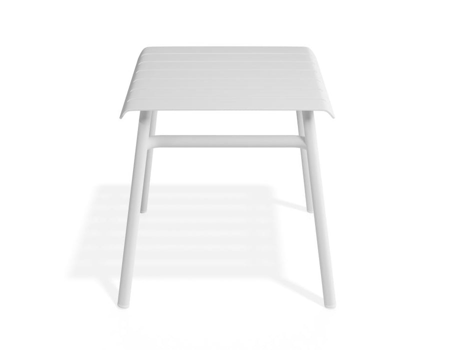 Roku Outdoor Low Stool Footrest in Matt White