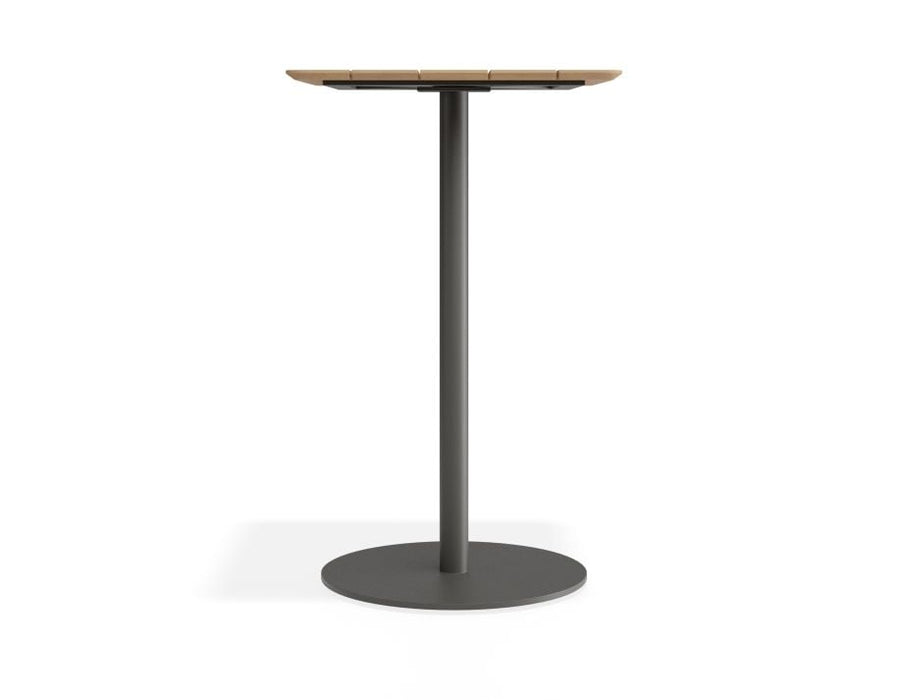 Roku High Bar Teak Table - Outdoor - Matte Charcoal - 75 x 75cm Table Top