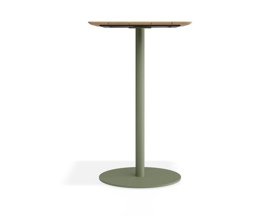 Roku High Bar Teak Table - Outdoor - Matte Eucalyptus Green - 75 x 75cm Table Top