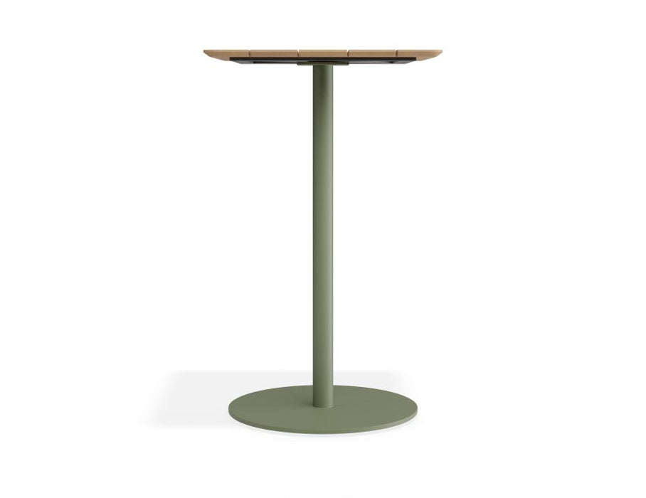 Roku High Bar Teak Table - Outdoor - Matte Eucalyptus Green - 65 x 65cm Table Top